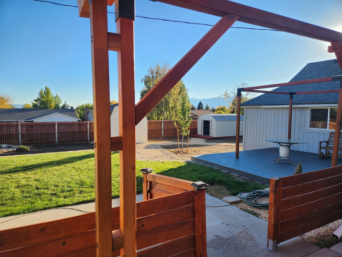 The backyard of Robbie and Caitlin's home in Sparks, Nevada